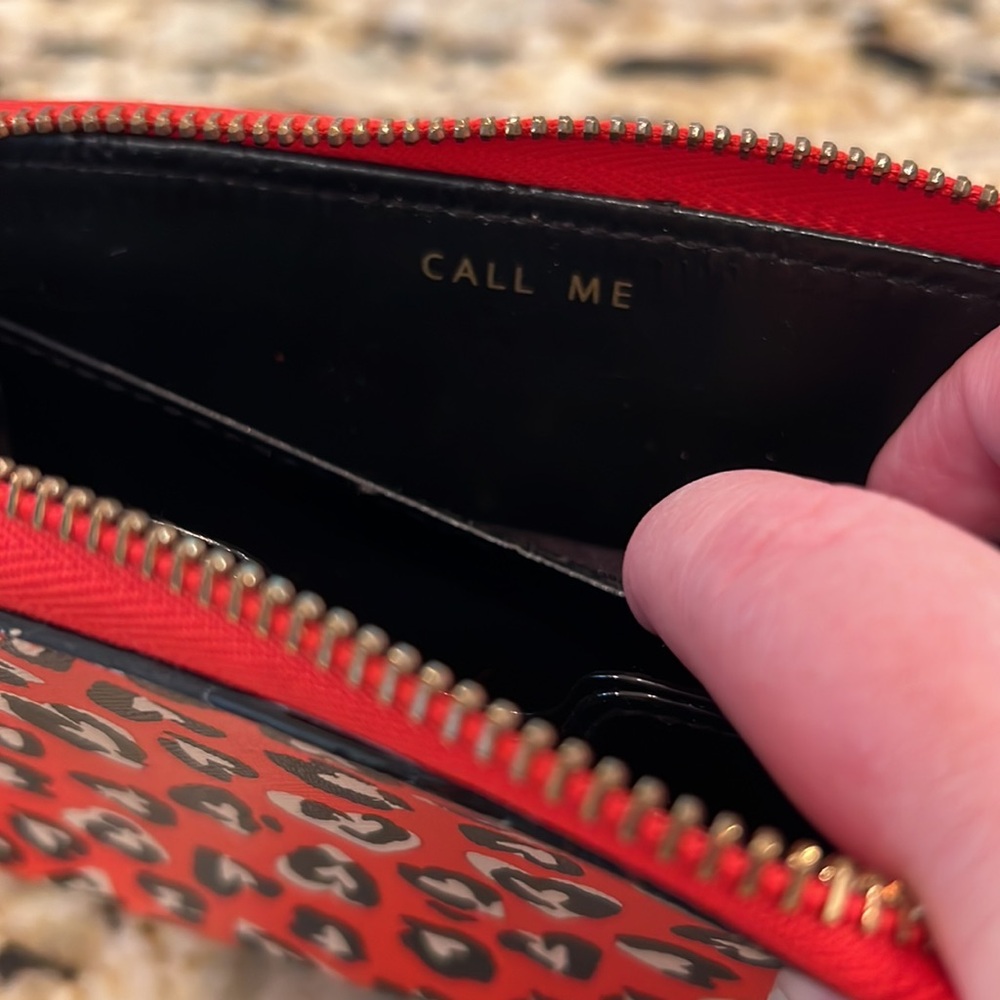 Stella & Dot Heart Shape Animal Print Wallet - Picture 8 of 11
